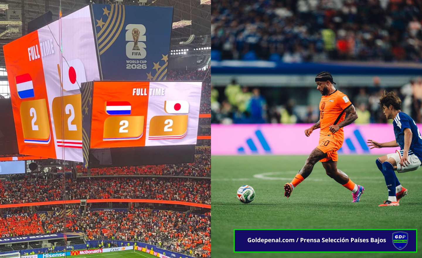 Países Bajos vs Japón - Mundial FIFA 2026 - Goldepenal