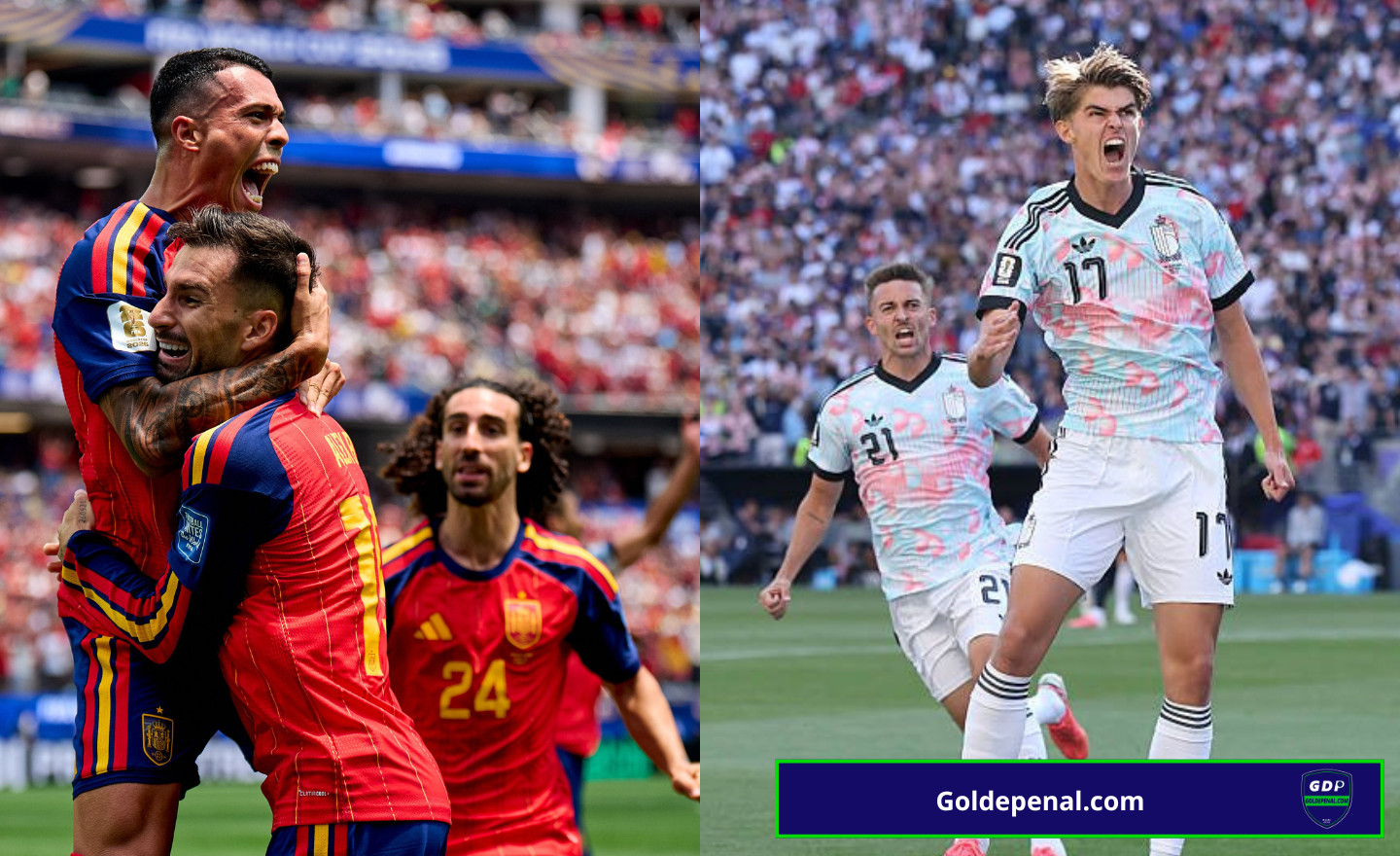 España vs Bélgica - Cuartos de Final - Mundial FIFA 2026 - Goldepenal